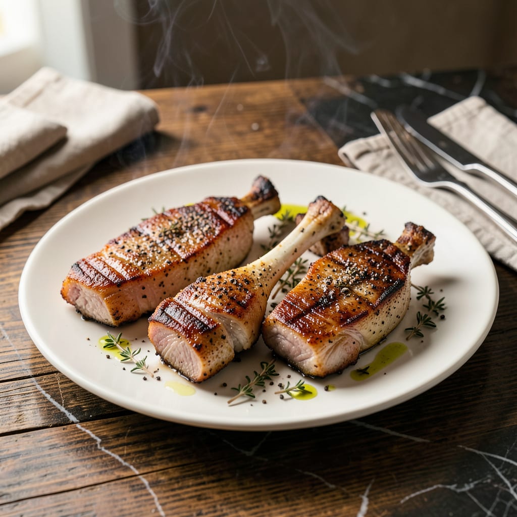 Visual representation of recipe for thin pork chops
