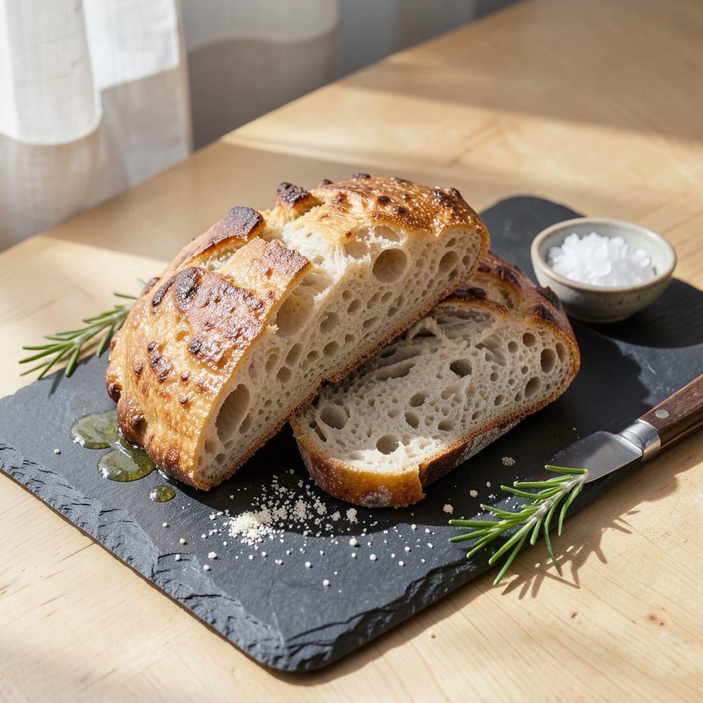 recipe for water bread example with annotations