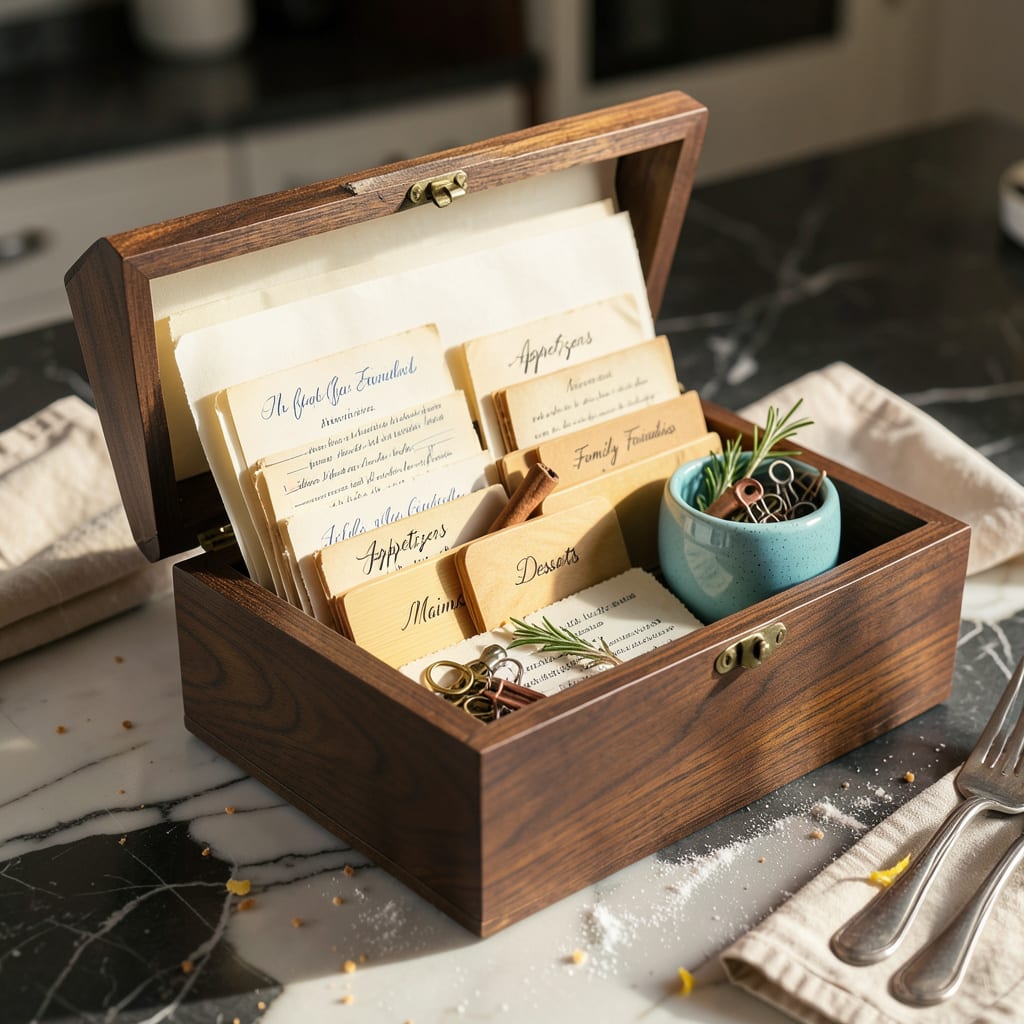 Visual representation of Recipe Organizer Box: Best Options for Clutter Free Kitchen Storage