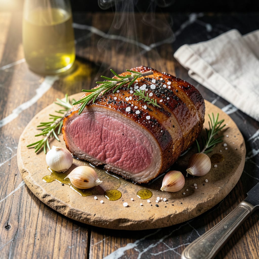Visual representation of Reverse Sear Beef Tenderloin Recipe: Even Cook and Perfect Crust