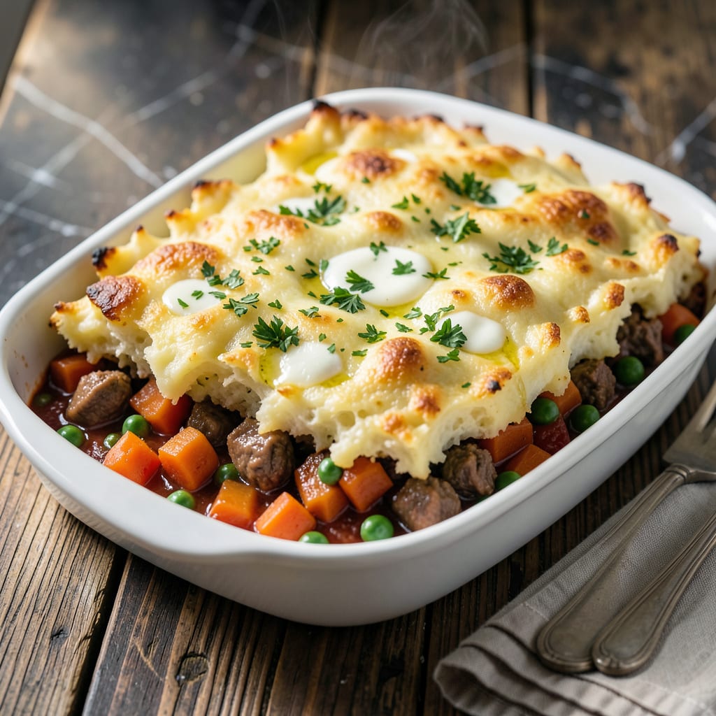 Shepherd's Pie Recipe With Instant Potatoes: Comforting Layers in Minutes example with annotations