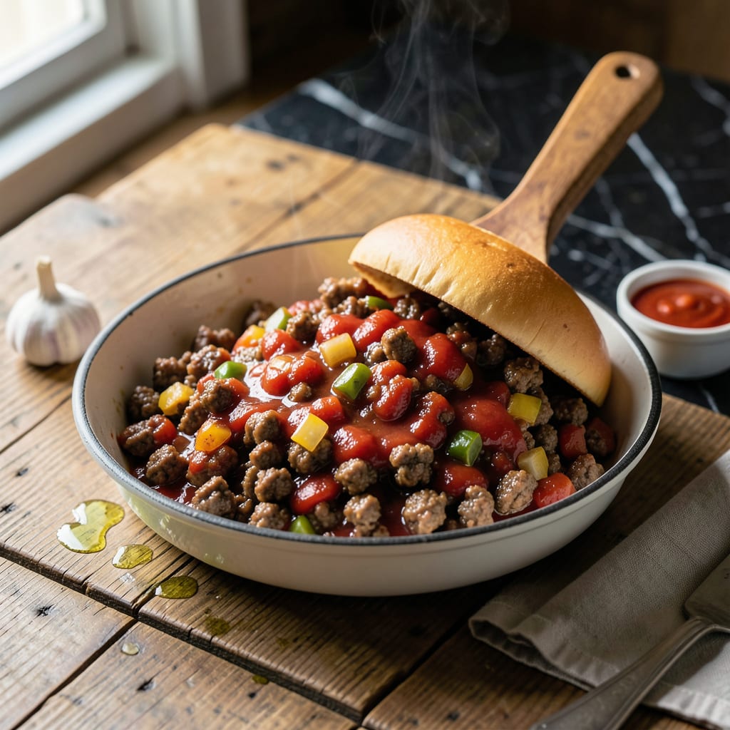 Simple Recipe for Sloppy Joes: Saucy Weeknight Classic example with annotations