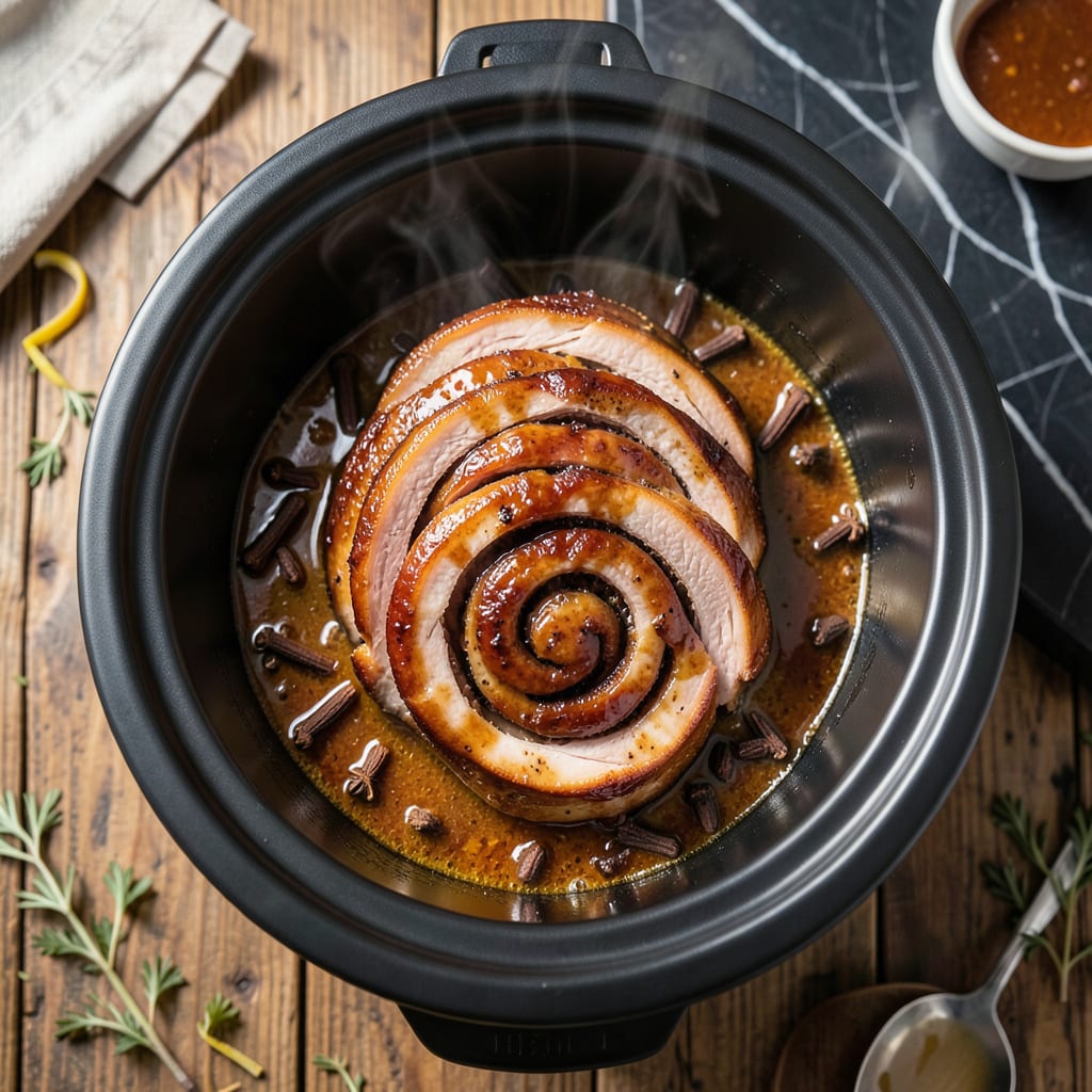 Visual representation of Spiral Ham Crockpot Recipe: Effortless Holiday Centerpiece