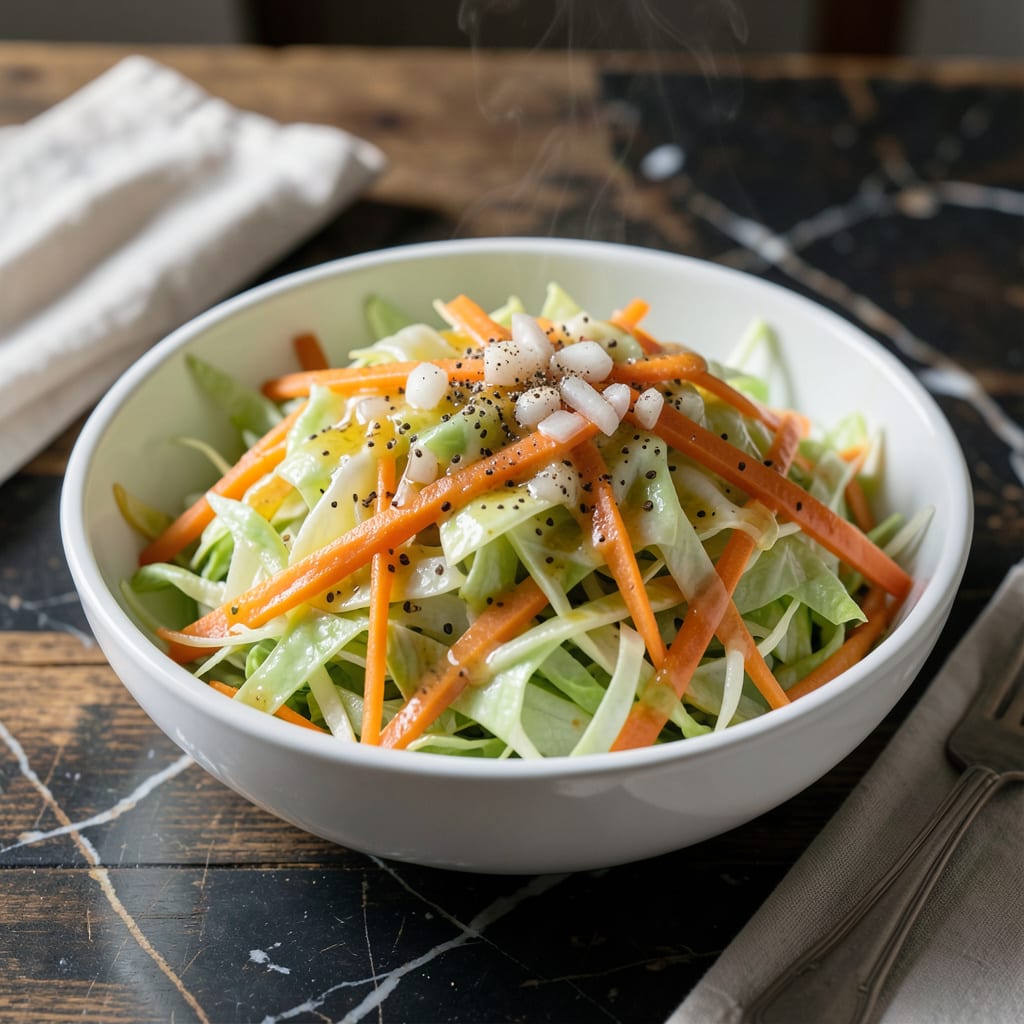 Visual representation of Stamey's BBQ Slaw Recipe: Vinegar Based Tang With Crunch