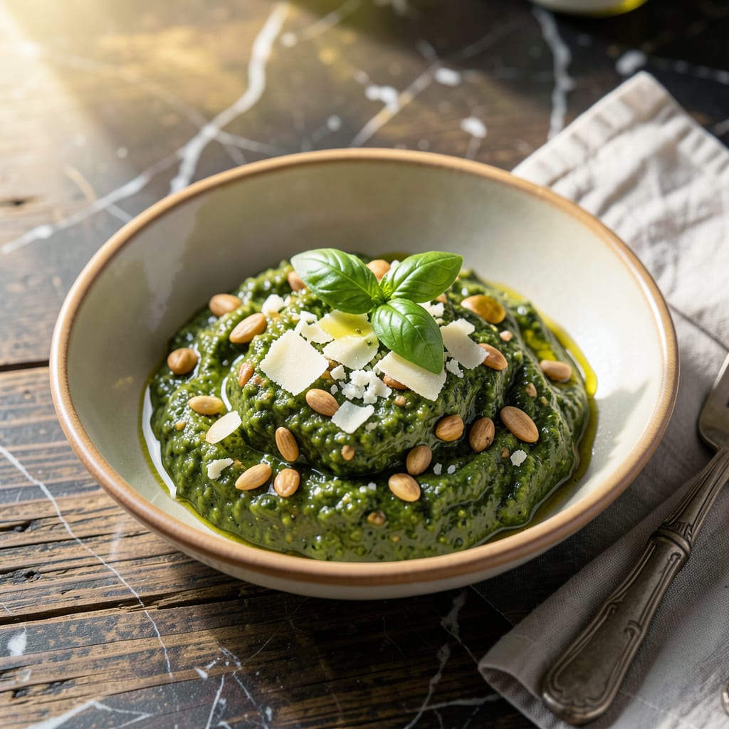 Complete Stanley Tucci Pesto Recipe: Bright Basil and Nutty Parmesan Blend overview image