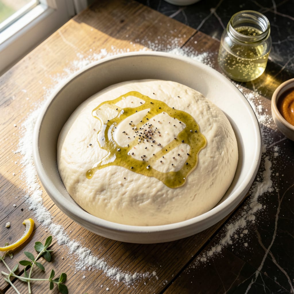 Visual representation of stanley tucci pizza dough recipe