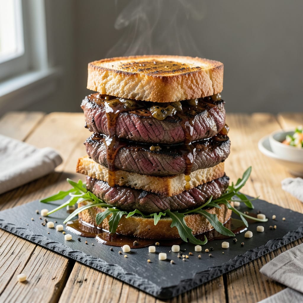 steak sandwich marinade recipe example with annotations
