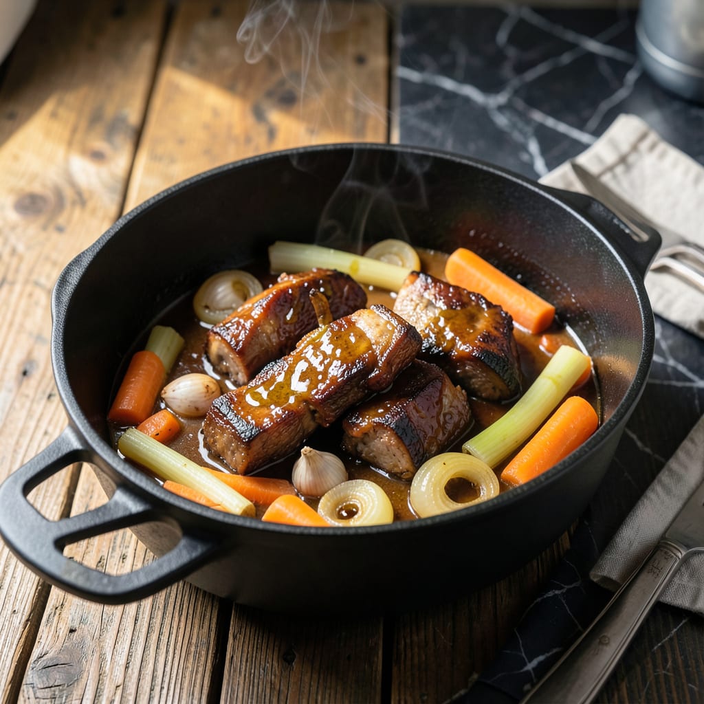 Stove Top Oxtail Recipe: Rich and Velvety Braised Comfort illustration with key details