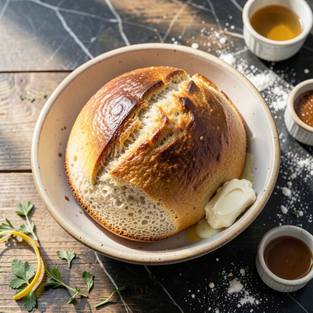 Sugar Free White Bread Recipe: Soft and Fluffy Homemade Loaf illustration with key details