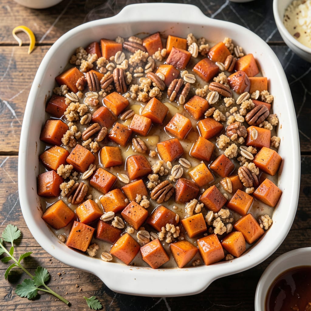Visual representation of Sweet Potato Casserole Recipe: Pecan Studded Holiday Tradition