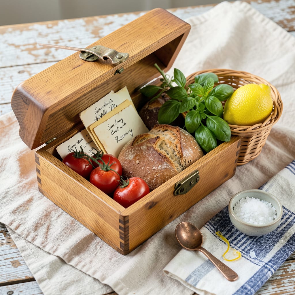 Visual representation of target recipe box