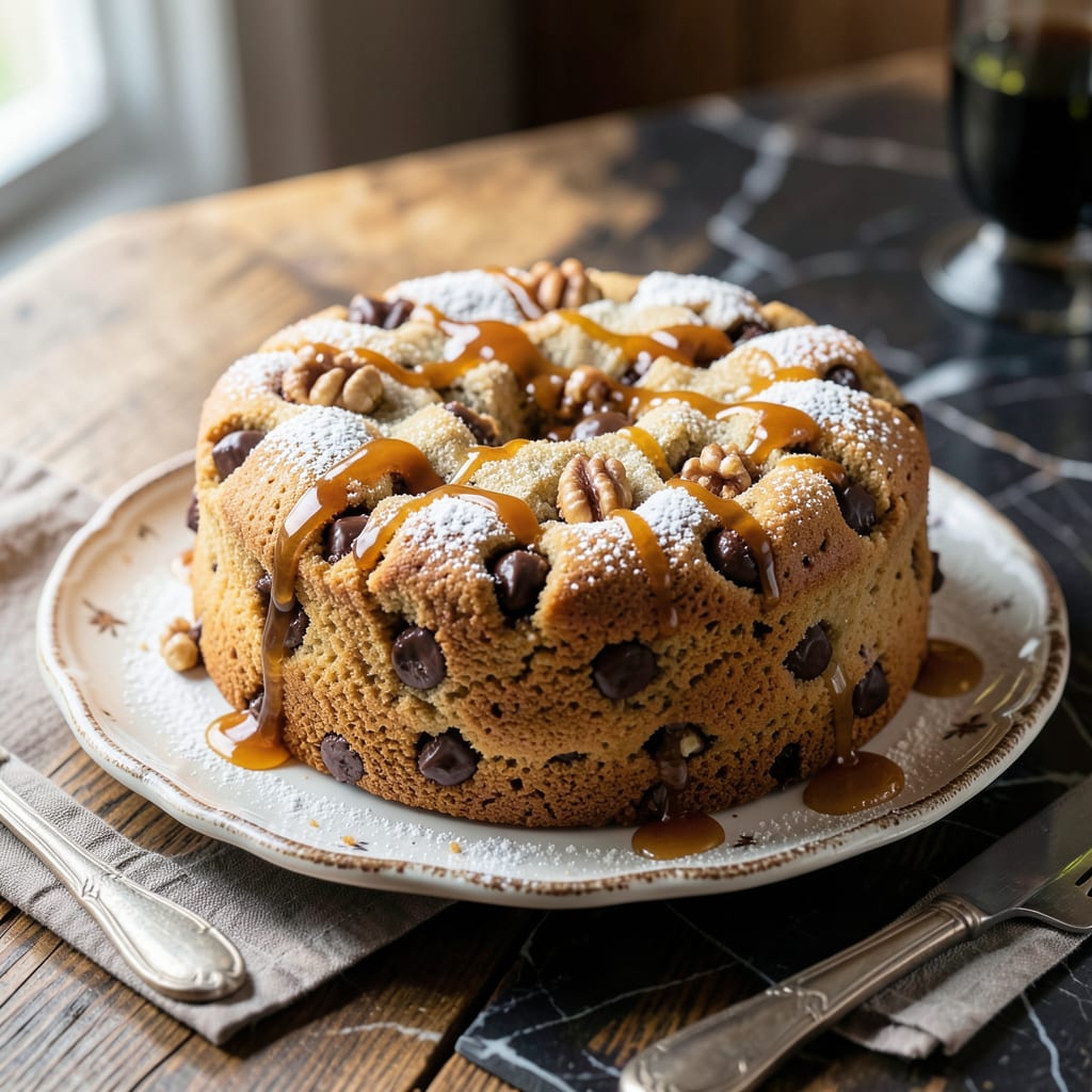 Toll House Cookie Cake Recipe: Chewy Edges With Chocolate Chunk Surprises example with annotations