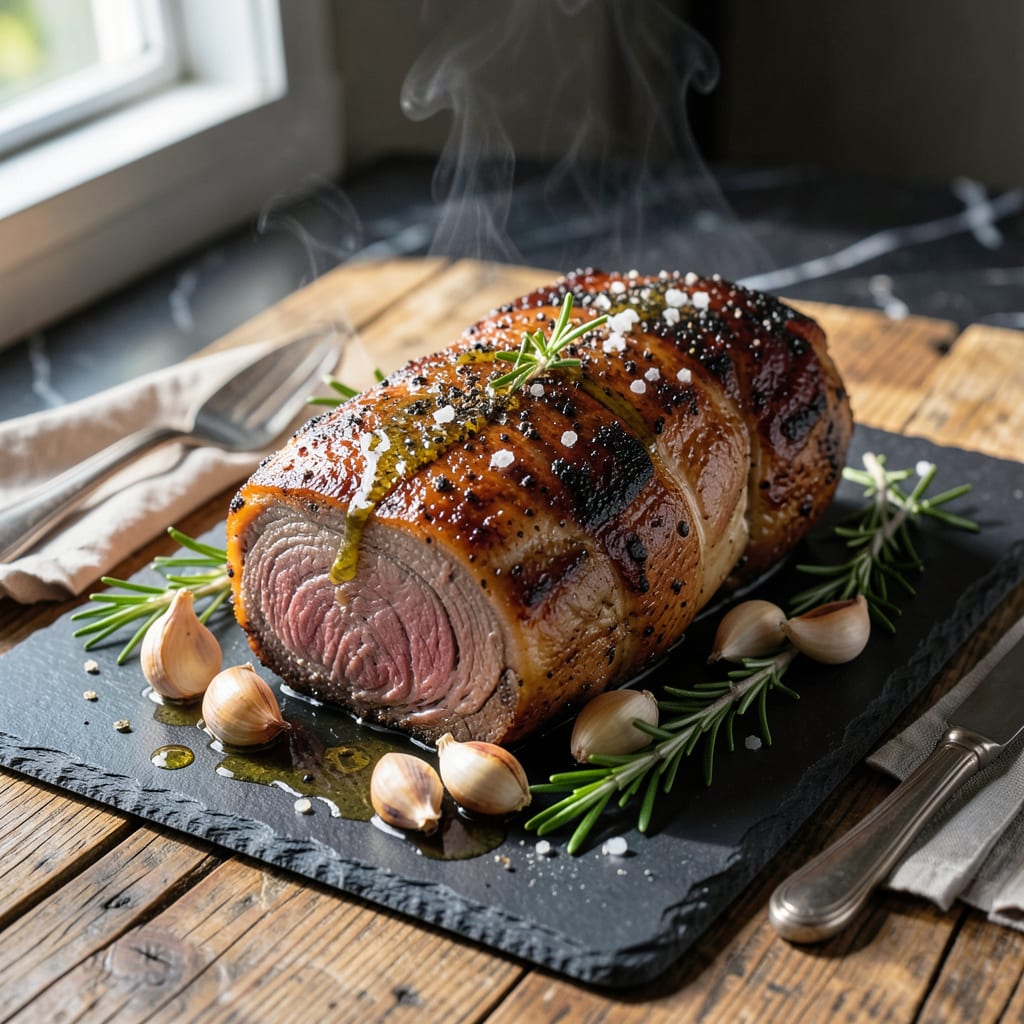 Visual representation of Top Sirloin Tip Roast Recipe: Garlic Rosemary Infused Succulence