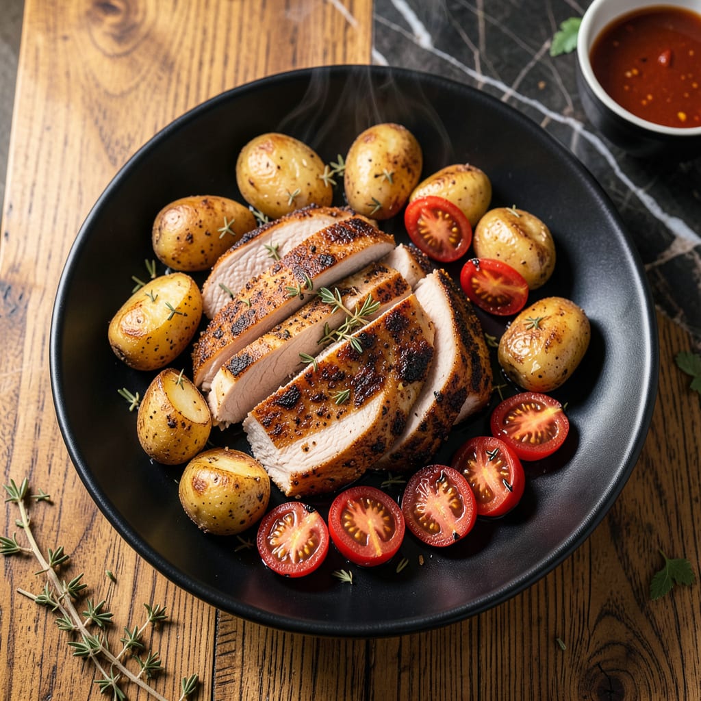 Visual representation of Turkey Breast Steak Recipe: Quick Sear for Succulent Slices