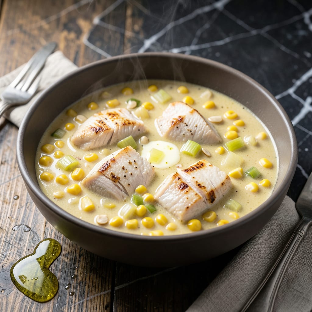 Wawa Chicken Corn Chowder Recipe: Copycat Creamy Bowl with Sweet Kernels example with annotations