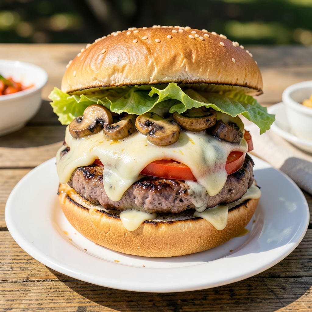 Visual representation of Whataburger Mushroom Swiss Burger Recipe: Copycat Steps for Home Cooks