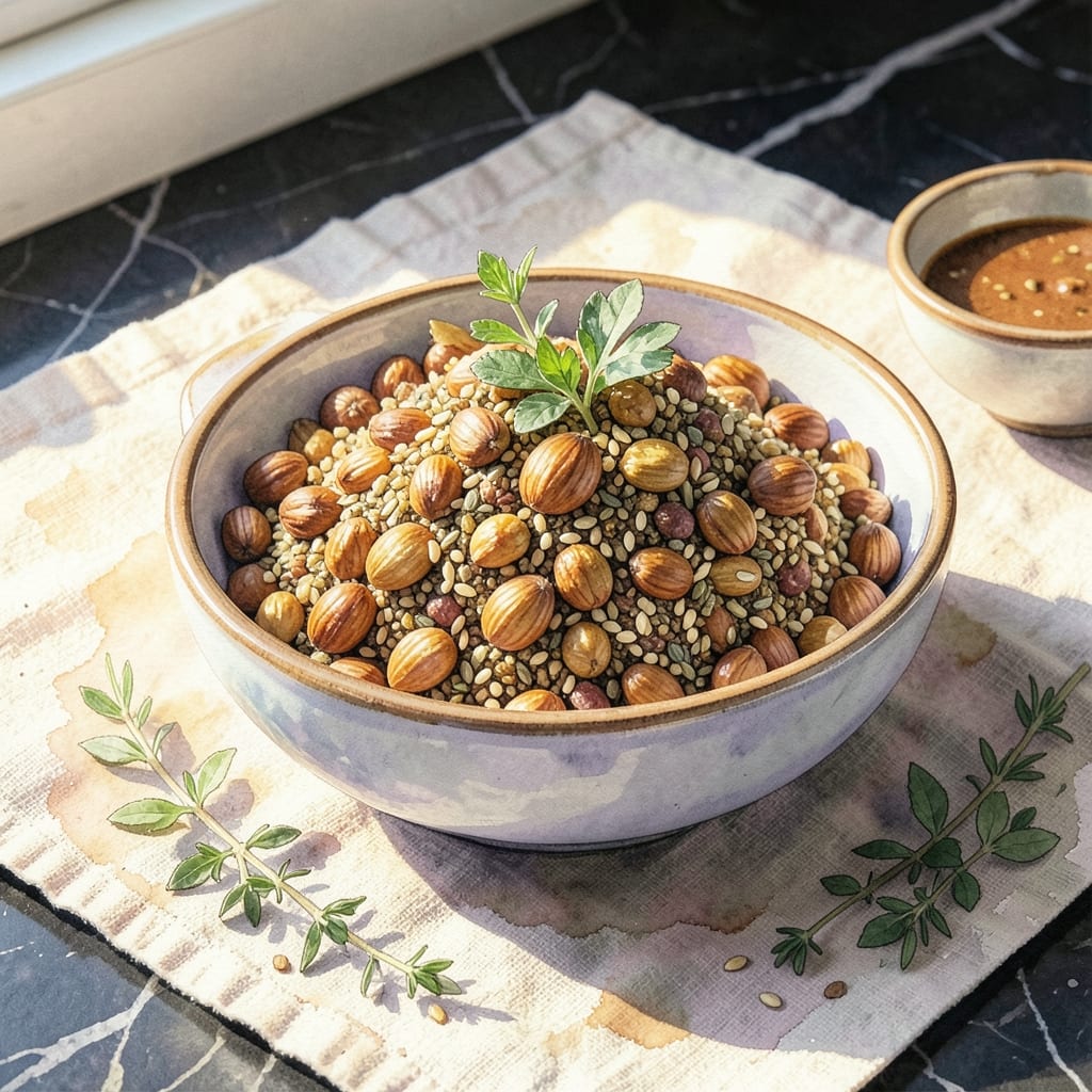 Jamie Oliver's Dukkah Recipe: Egyptian Nut and Spice Blend for Dipping